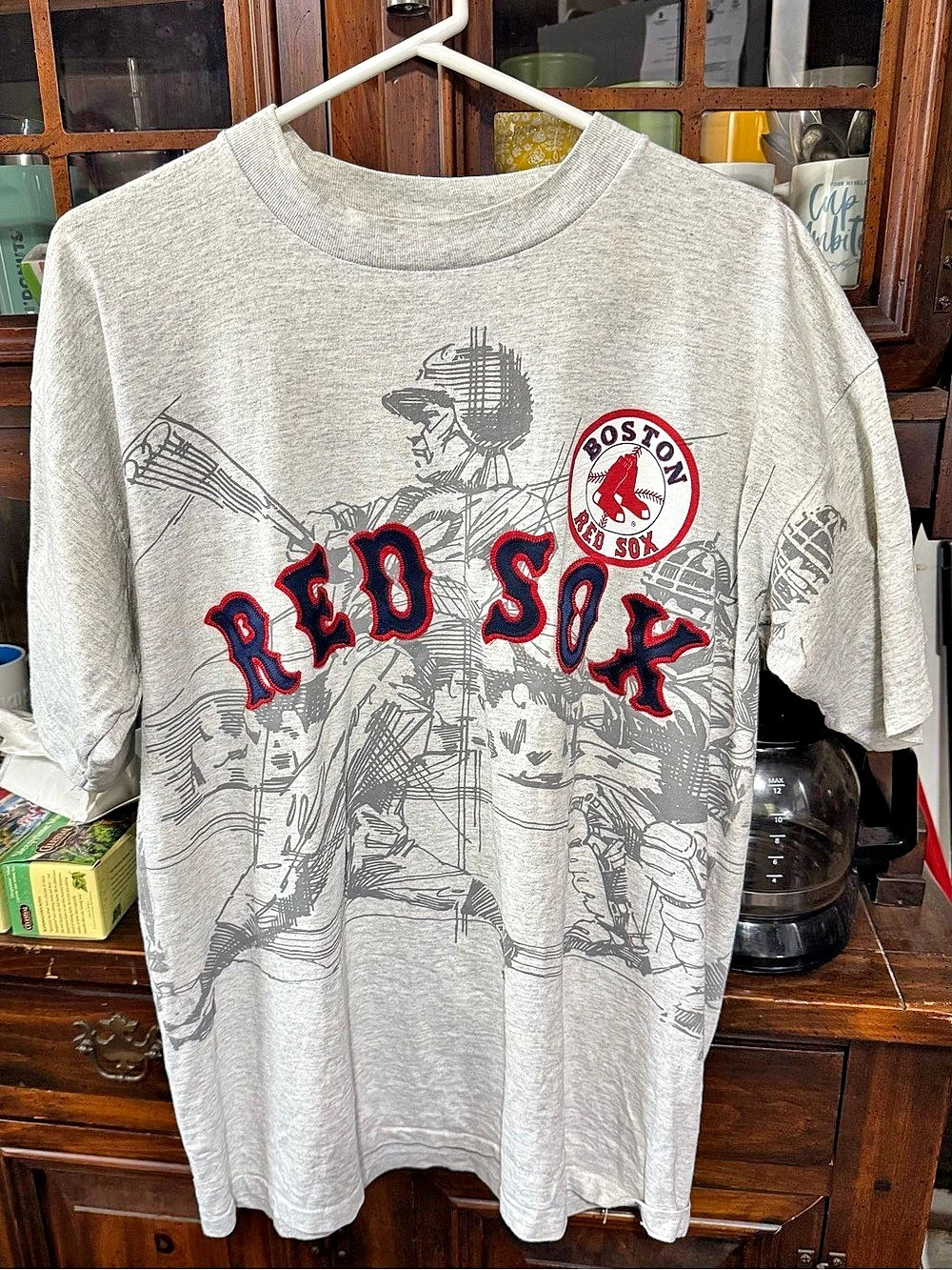 Majestic Boston Red Sox Graphic Tee Gray XL